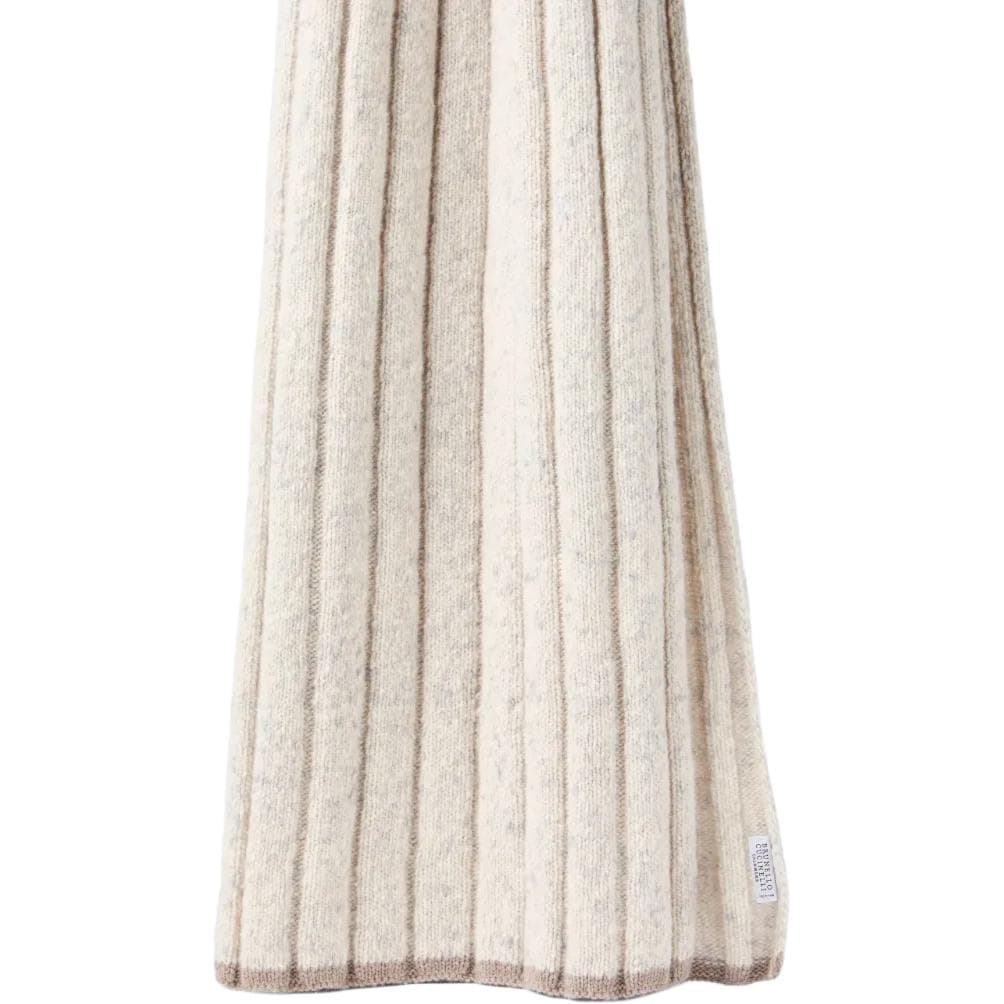 Brunello Cucinelli ribbed cashmere scarf