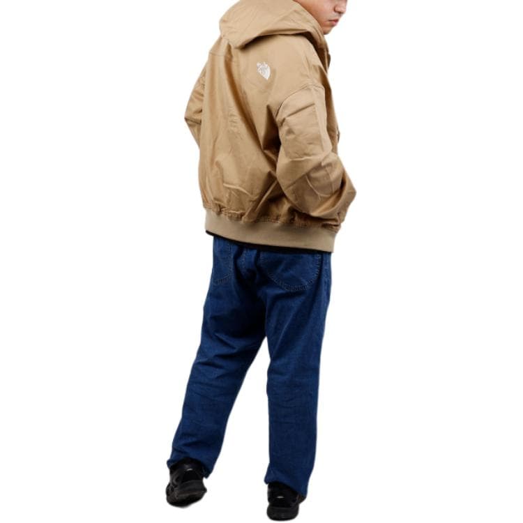THE NORTH FACE Sweatshirts Beige Brown Hooded Moderate Cardigan