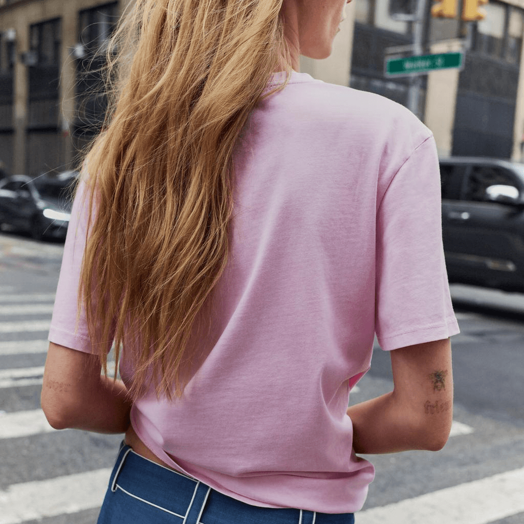 ZARA TShirts Pink Crew Neck