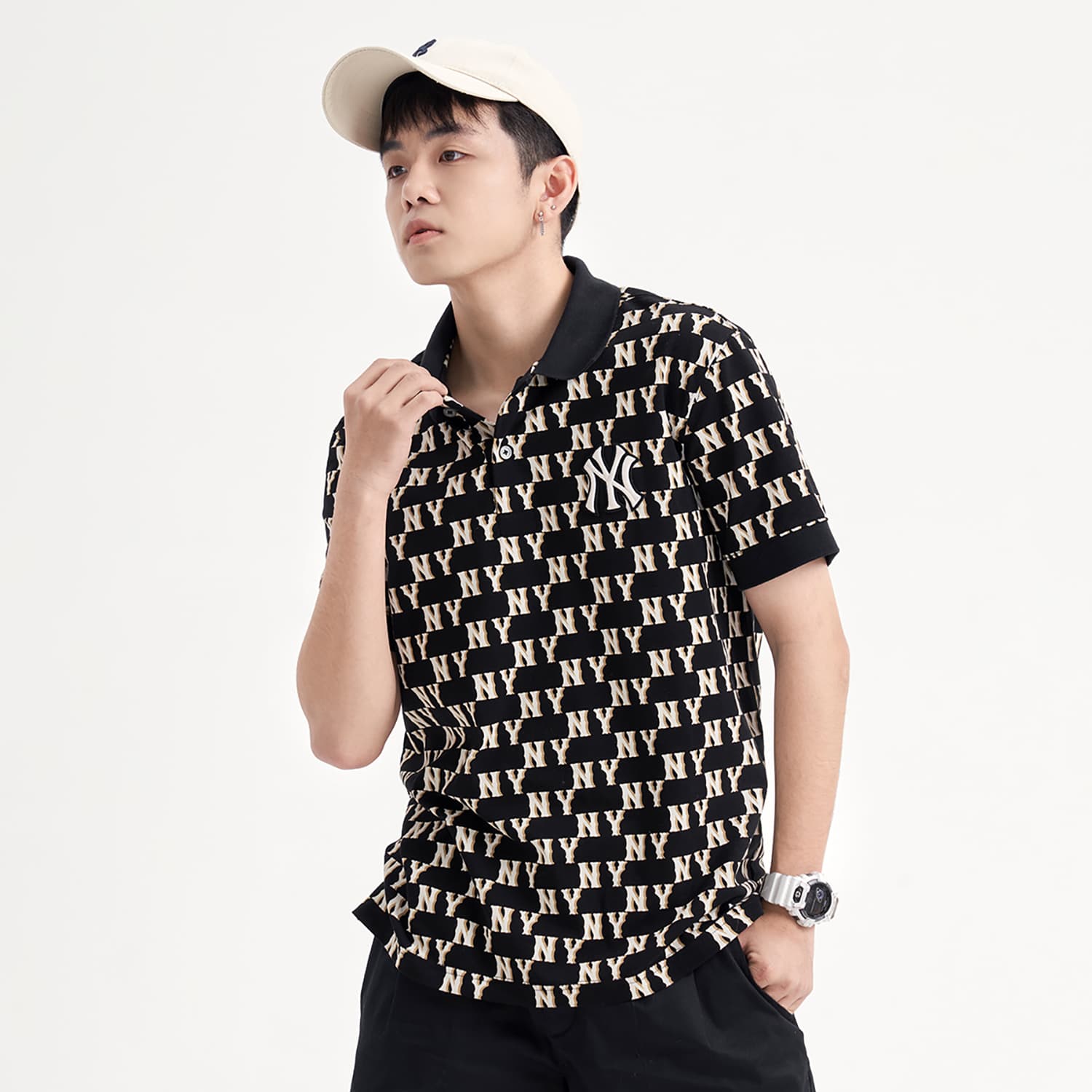 MLB Polo Shirts Black Moderate