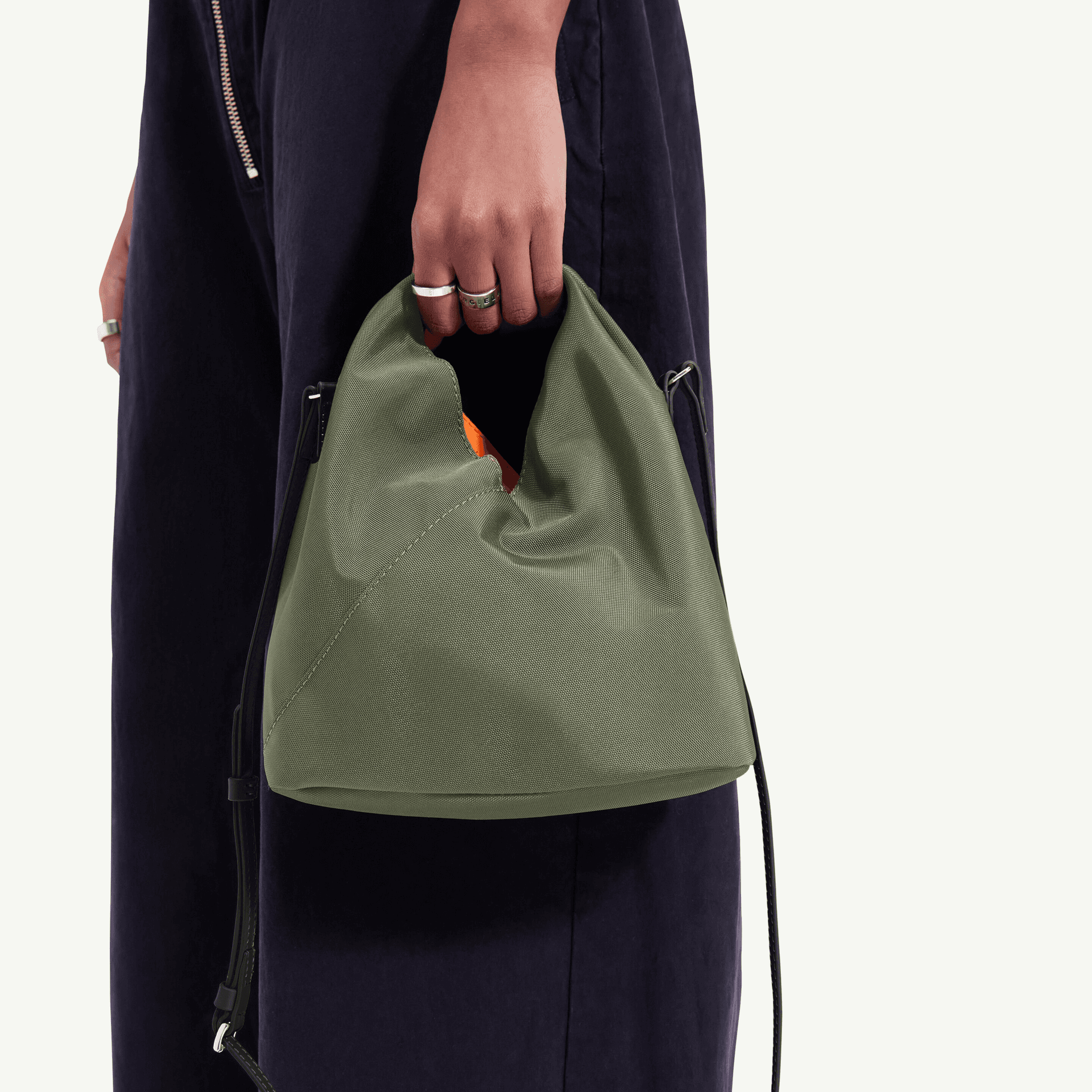 MM6 Maison Margiela Calfskin Handbag, Shoulder Bag, Crossbody Bag Small Green