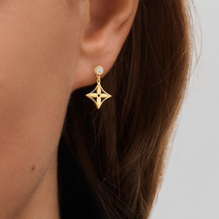 LOUIS VUITTON Idylle Blossom Ear Stud Yellow Gold Diamond Per Unit