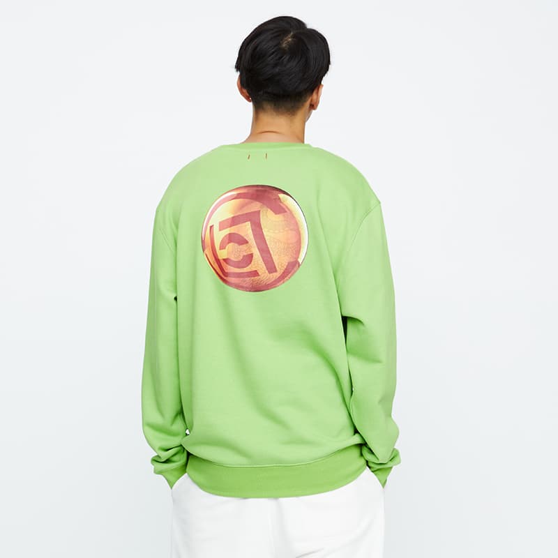 CLOT Sweatshirts Green Crew Neck Moderate Straight Fit