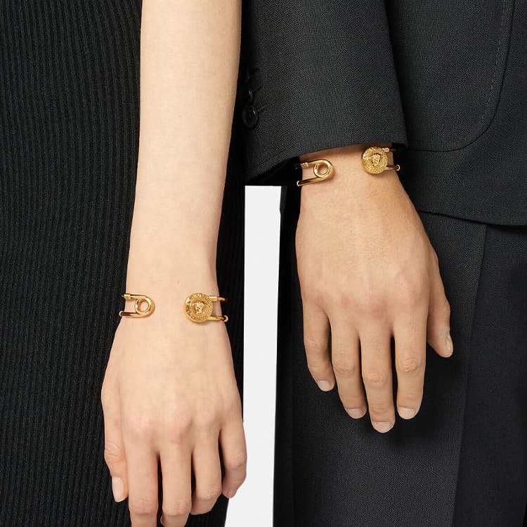 VERSACE Medusa Head Safety Pin Bracelet
