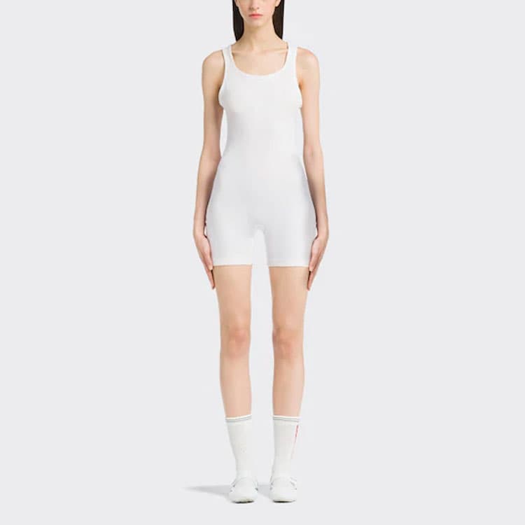 PRADA Bodysuits White Crew Neck