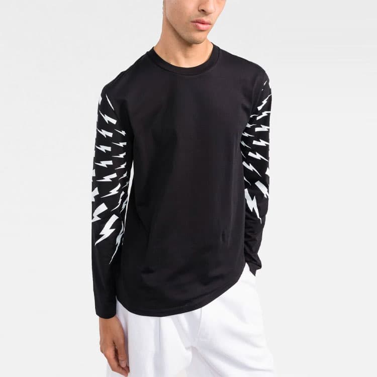 Neil Barrett TShirts Black Crew Neck Moderate Straight Fit
