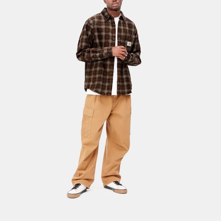 Carhartt WIP Shirts Coffee Polo Collar Moderate Other
