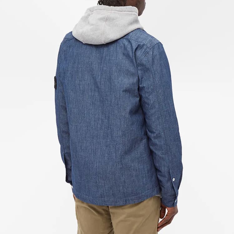 STONE ISLAND Shirts Blue Lapel Moderate Other