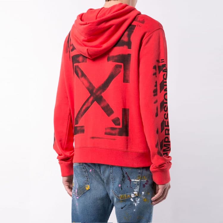 OFF WHITE Diag Stencil Hoodie