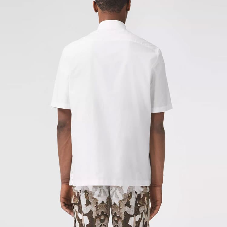 Burberry Shirts White Lapel Moderate Shirt
