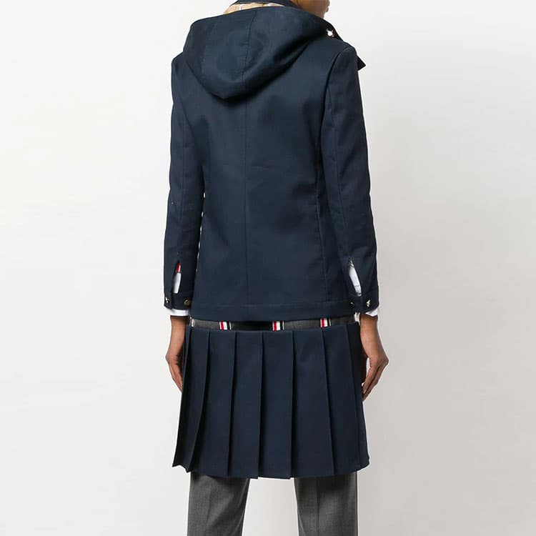 THOM BROWNE Two Piece Skirt Sets Blue Square Collar Moderate Mid Length