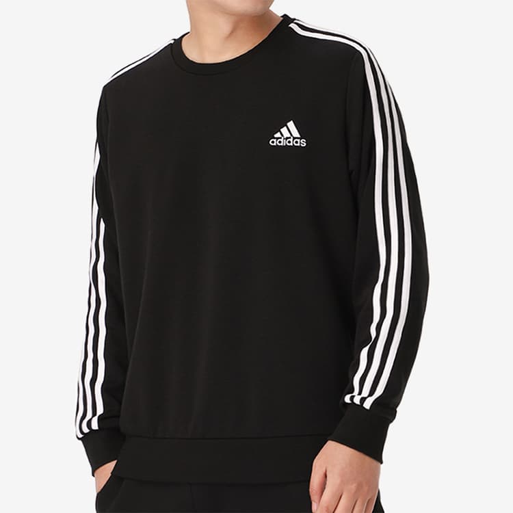 Adidas 3 Stripes Sweatshirt Black