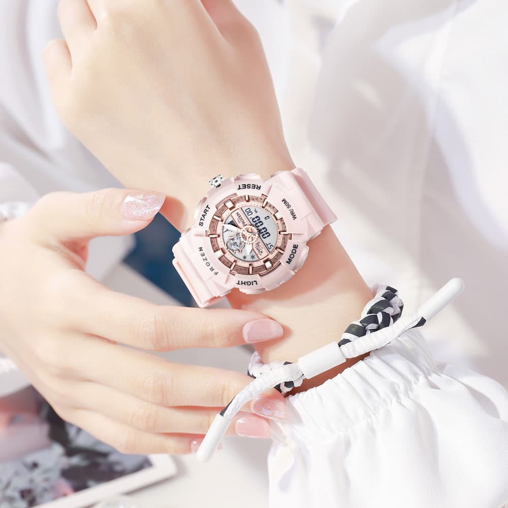 Disney Frozen Series Electronic Movement Watch Watch Pink Watch Dial