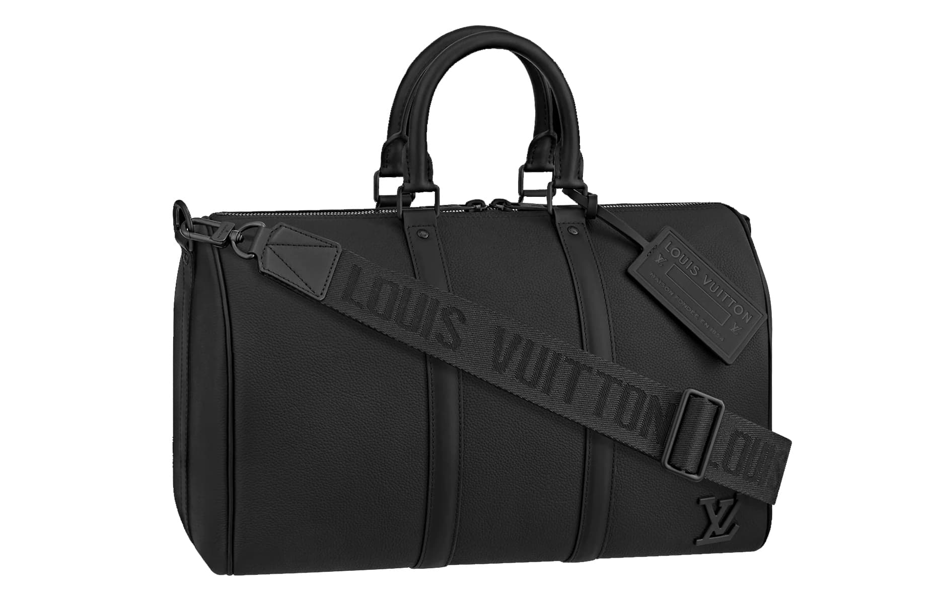 LOUIS VUITTON Keepall Aerogram Cow Travel Bag Crossbody One Shoulder Handbag Black Box(Basic Set+Box)