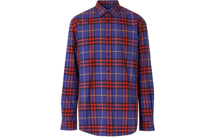 Burberry Shirts Purple Pointed Collar Moderate Other