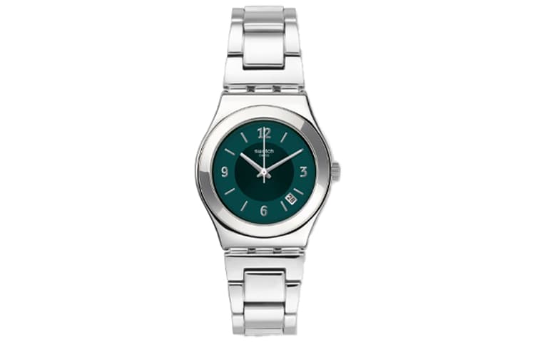 SWATCH Green Watch YLS468G Silver Strap