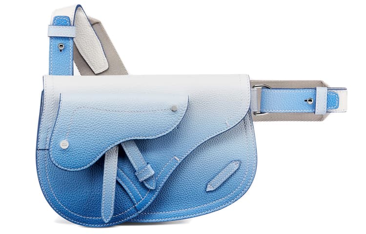 DIOR Saddle Cow Saddle Bag, Shoulder Bag, Crossbody Bag, Clutch Blue Basic Set (Bag+Dust Bag)