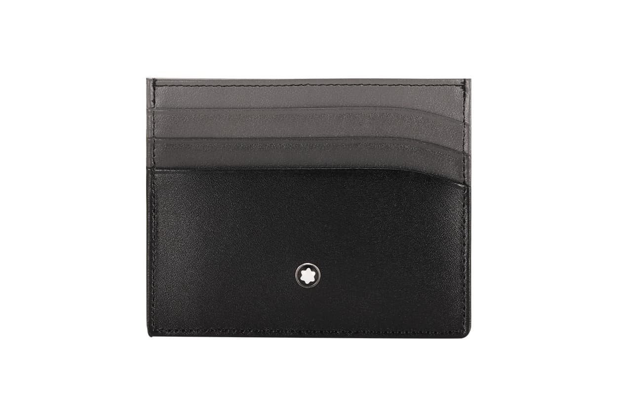 MONTBLANC Meisterstuck Gradient Cow Card Holder Gray/Black Shopping Bag Set(Basic Set+Shopping Bag)