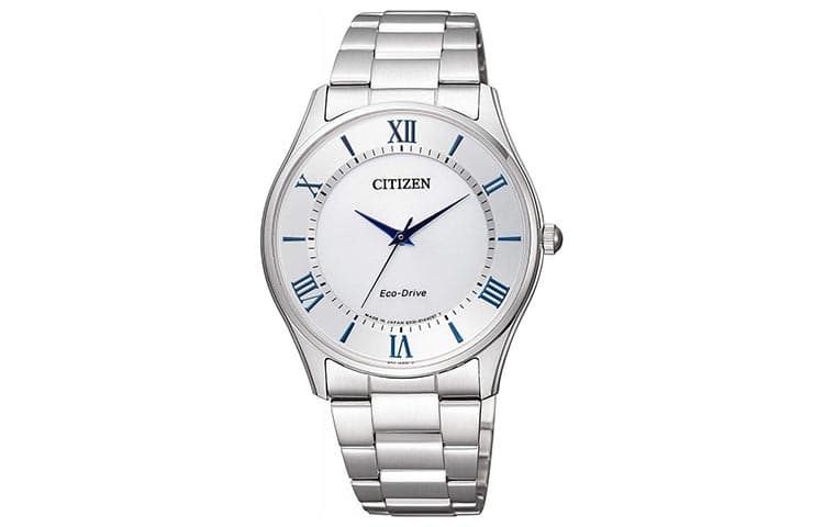 CITIZEN Ecology Drive Collection Eco Drive Solar Quartz Movement Stainless Steel Strap White Dial