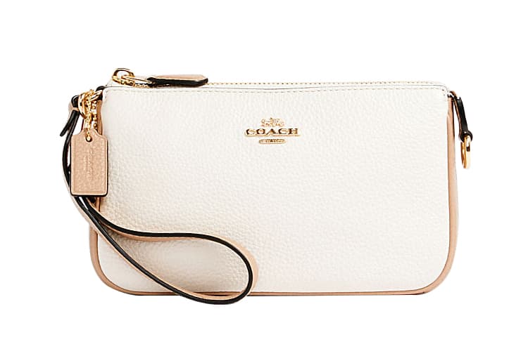 COACH Nolita Multicolor Pochette Handbag, Wrist Bag, Underarm Clutch Small Ecru Basic Set (Bag+Dust Bag)