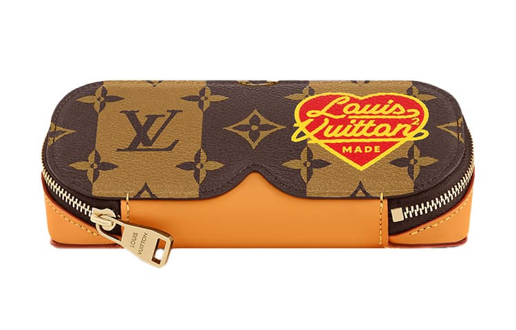 LOUIS VUITTON NIGO Collaboration Cow Canvas Eyeglass Pouch Large Brown Gift Set(Basic Set+Box+Shopping Bag)