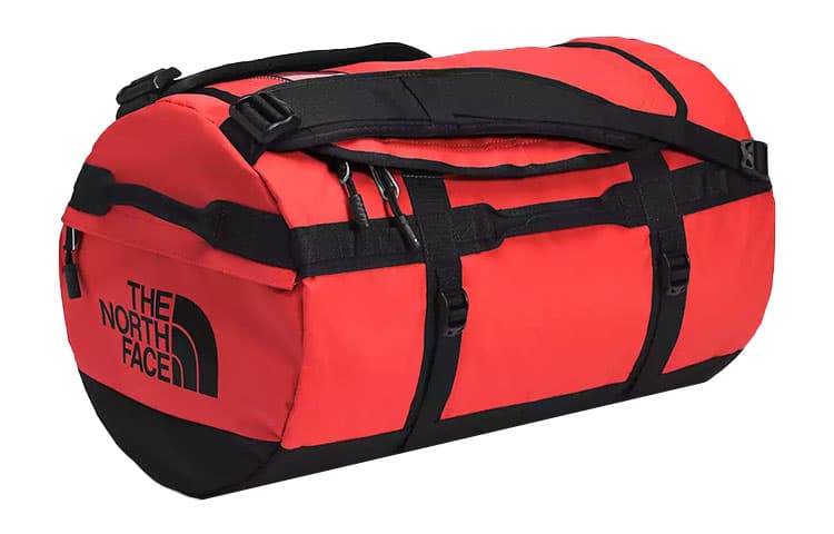 THE NORTH FACE 50L Nylon Fabric Travel Bag Red
