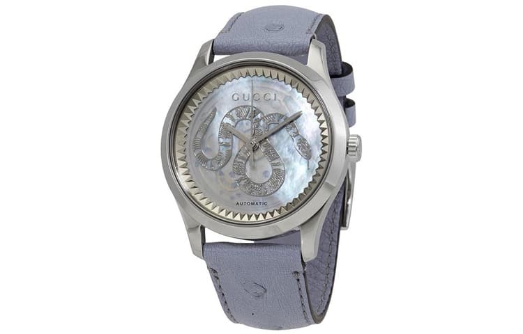 GUCCI Dive Collection Wrist Watch Automatic Mechanical Movement Genuine Strap Mother of Pearl Color Watch Dial BrandNew Out of Warranty