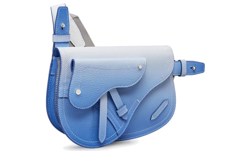 DIOR Saddle Cow Saddle Bag, Shoulder Bag, Crossbody Bag, Clutch Blue