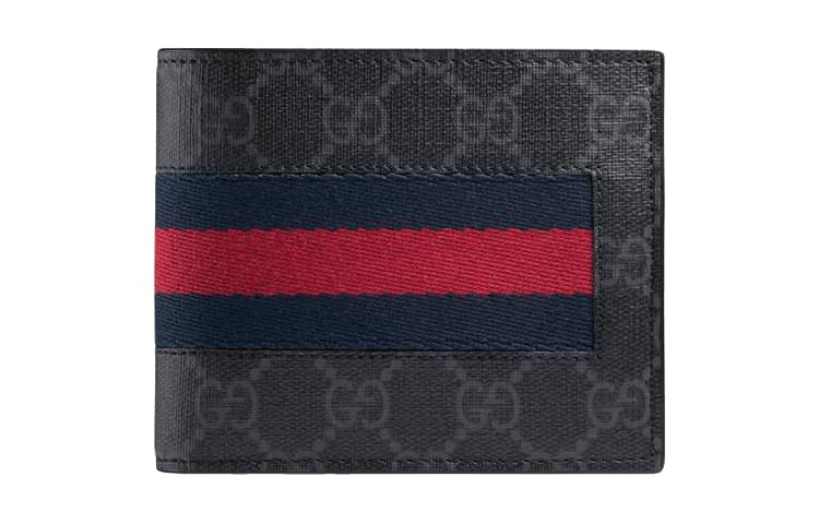 GUCCI Canvas With Wallet Black Gift Set(Basic Set+Box+Shopping Bag)