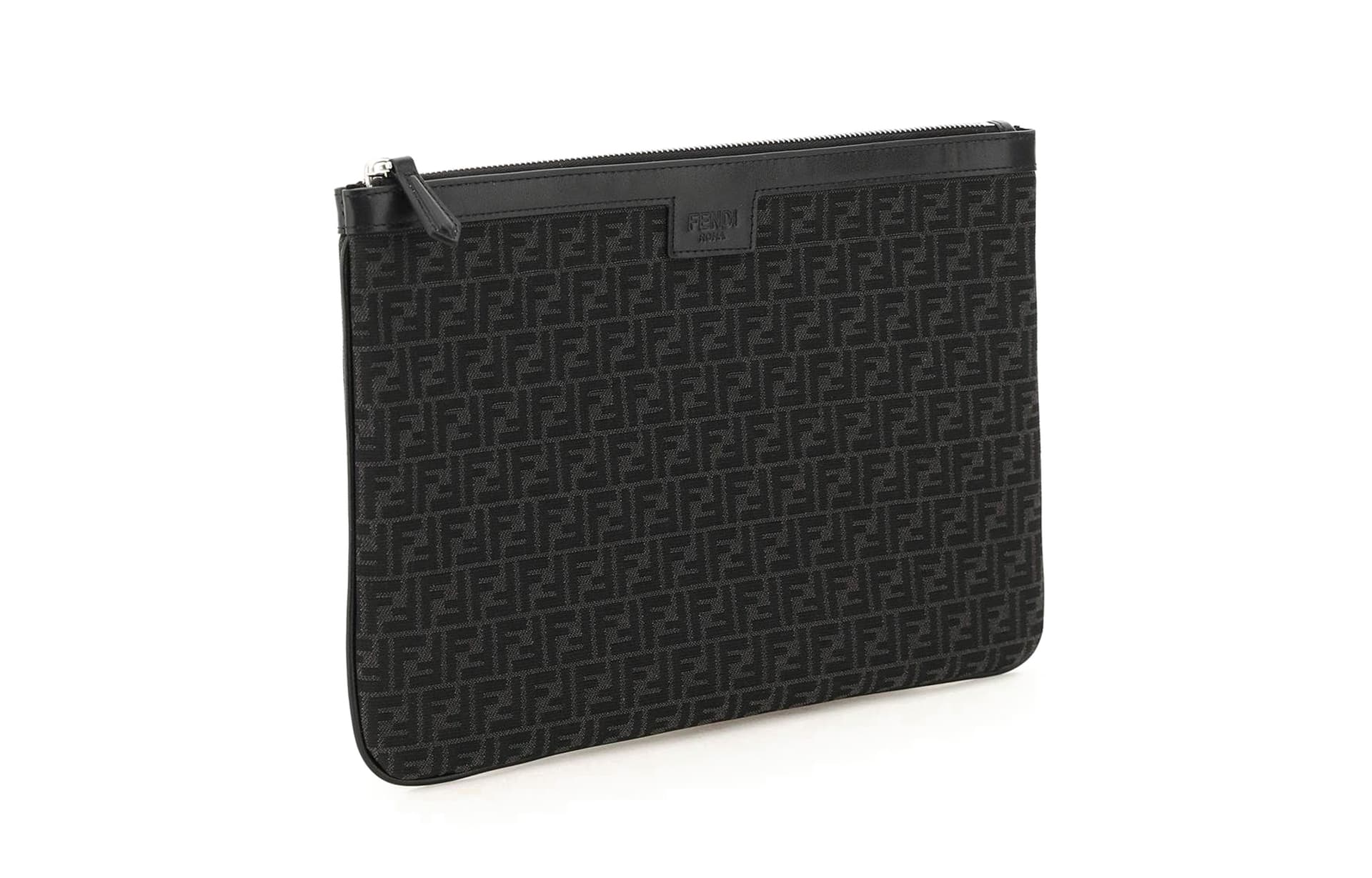 FENDI Cow Clutch Black