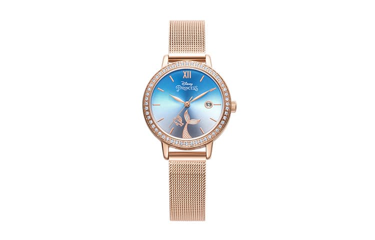 Disney Princess Quartz Movement Steel Strap Watch Watch Blue Dial MK 11503RG MK11503RG