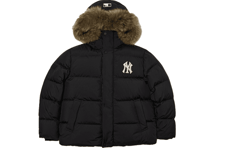 MLB Down Jacket Winter, Mid Length Black