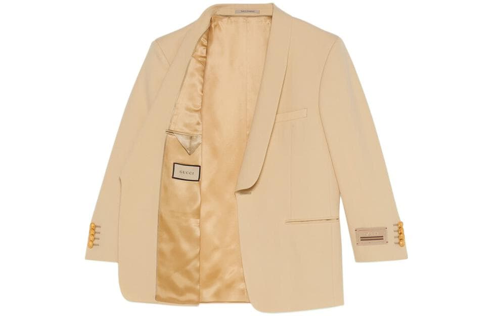 GUCCI Logo Patch SingleBreasted Blazer
