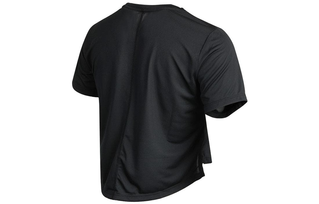Nike Crop Tops Black Crew Neck Moderate