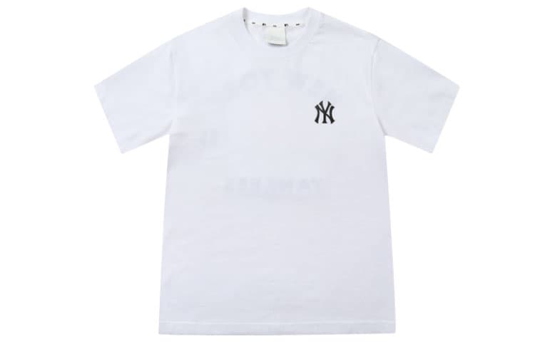 MLB New York Yankees TShirts White Crew Neck Moderate Straight Fit