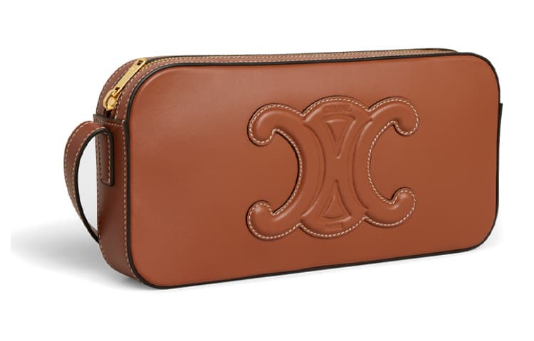CELINE Triomphe Triumph Gate Adjustable Strap Cow Shoulder Bag, Handbag, Shoulder Bag Brown
