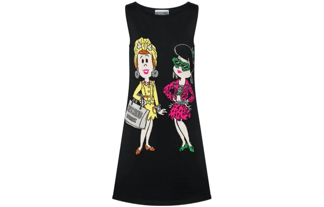 MOSCHINO Sleeveless Black Crew Neck