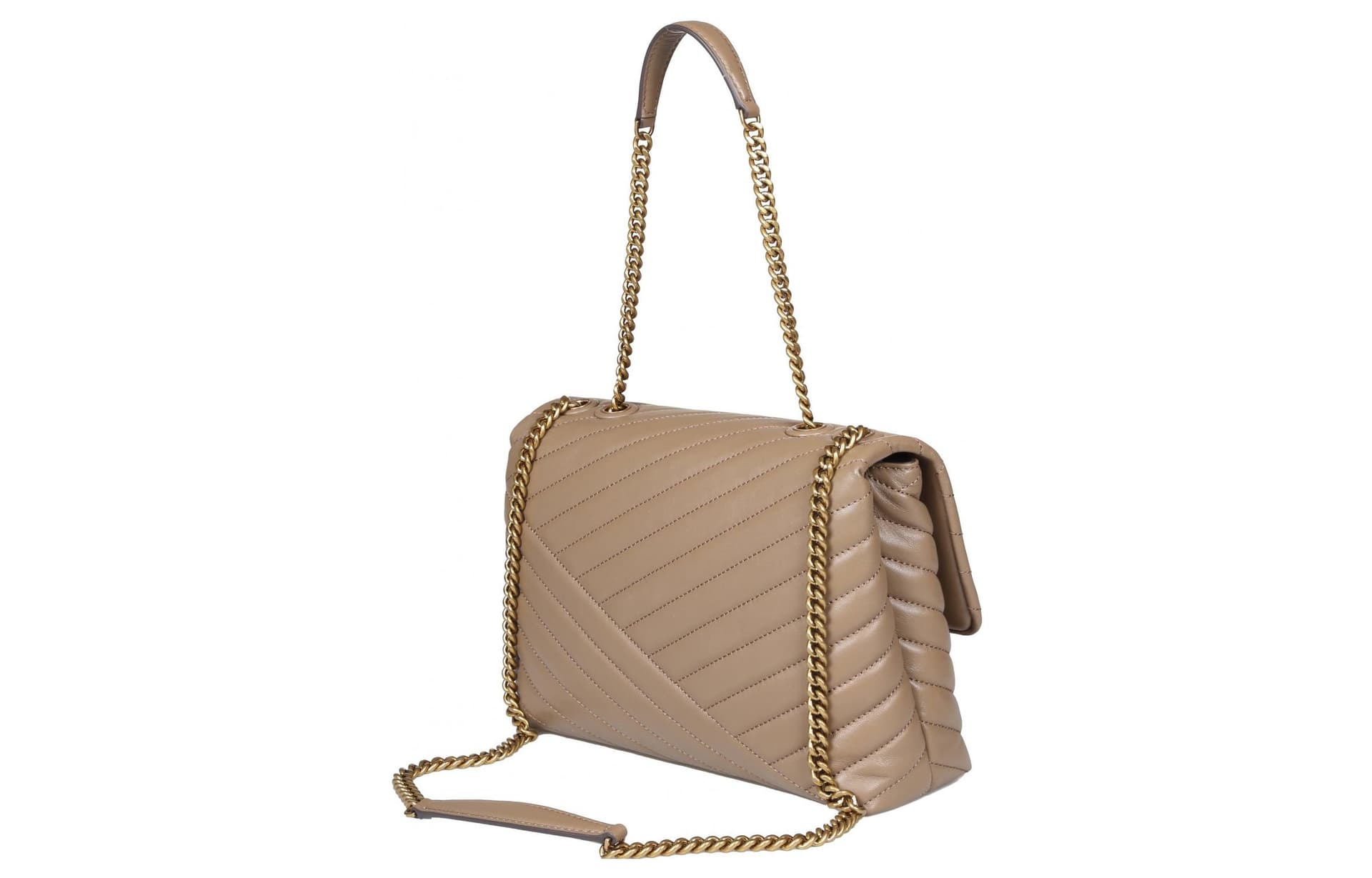 TORY BURCH Kira Crossbody One Shoulder Handbag Taupe