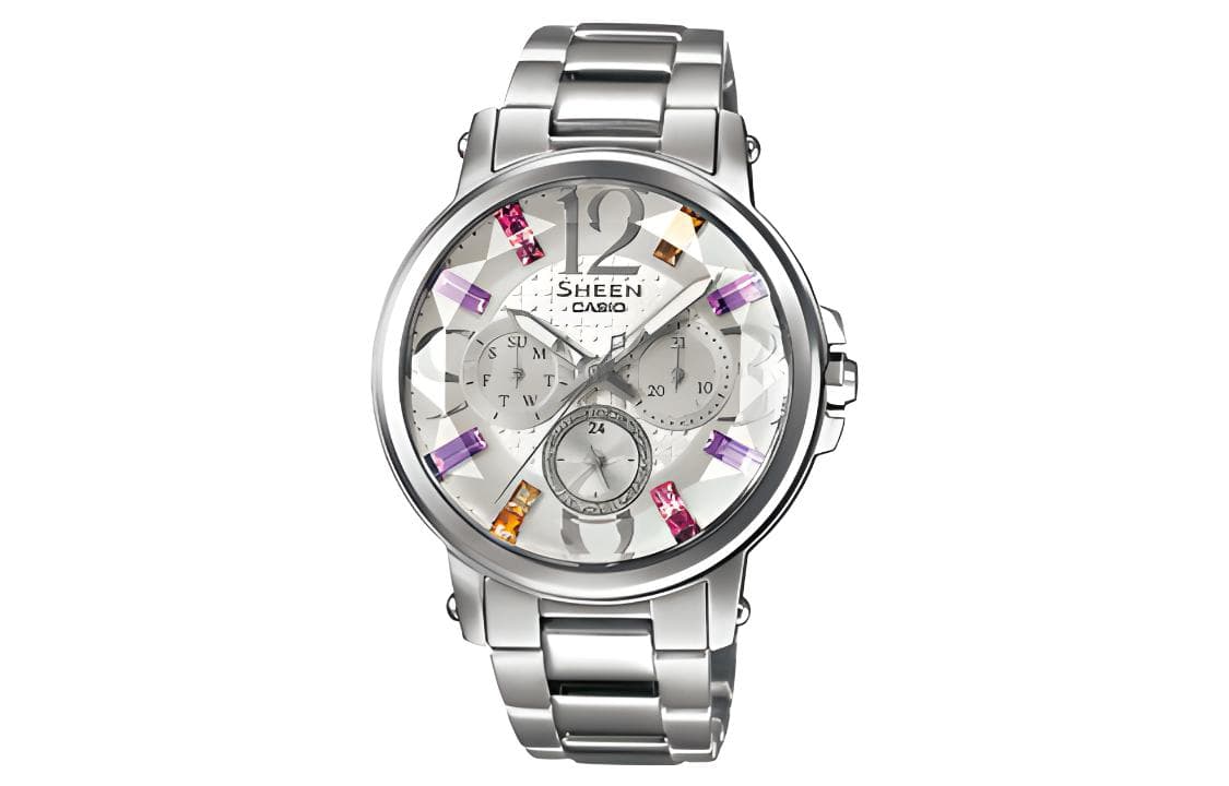CASIO SHEEN Silver Watch SHE3035D7A Silver Dial