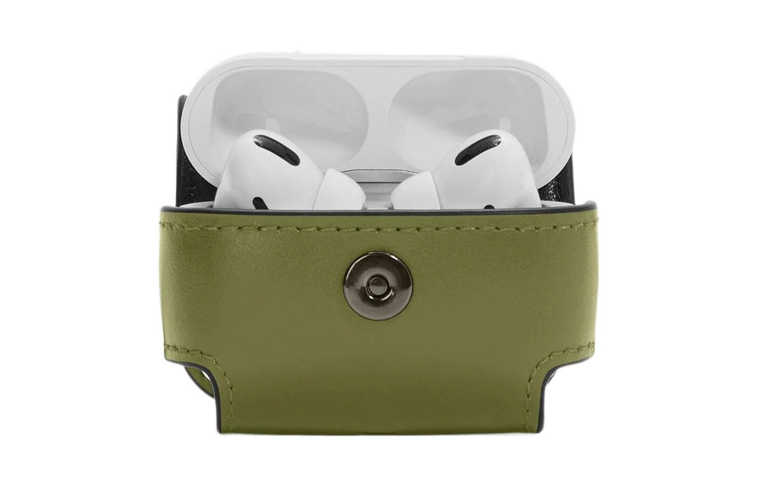 COACH Refined Calfskin AirPods Pro Earphone Case Olive Green