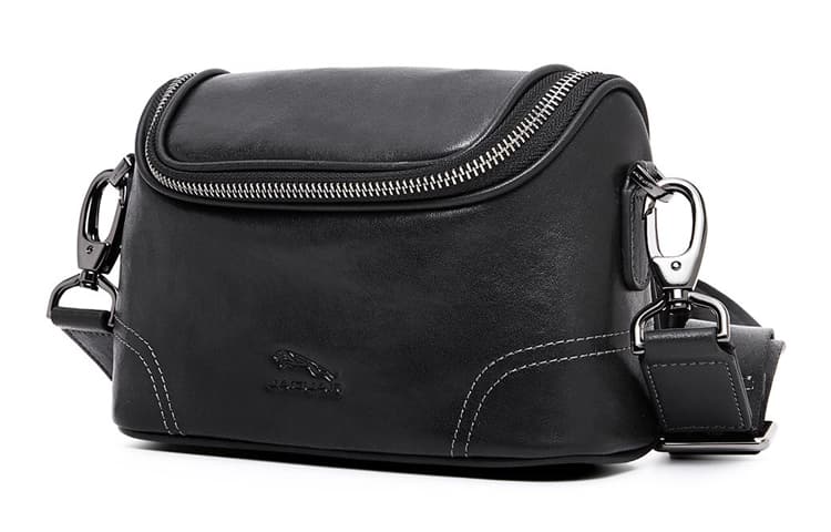 JAGUAR Cow Crossbody Bag, Shoulder Bag Black Black