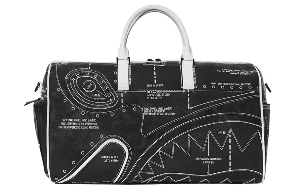 SPRAYGROUND PVC Travel Bag, Shoulder Bag, Handbag Medium Black Black