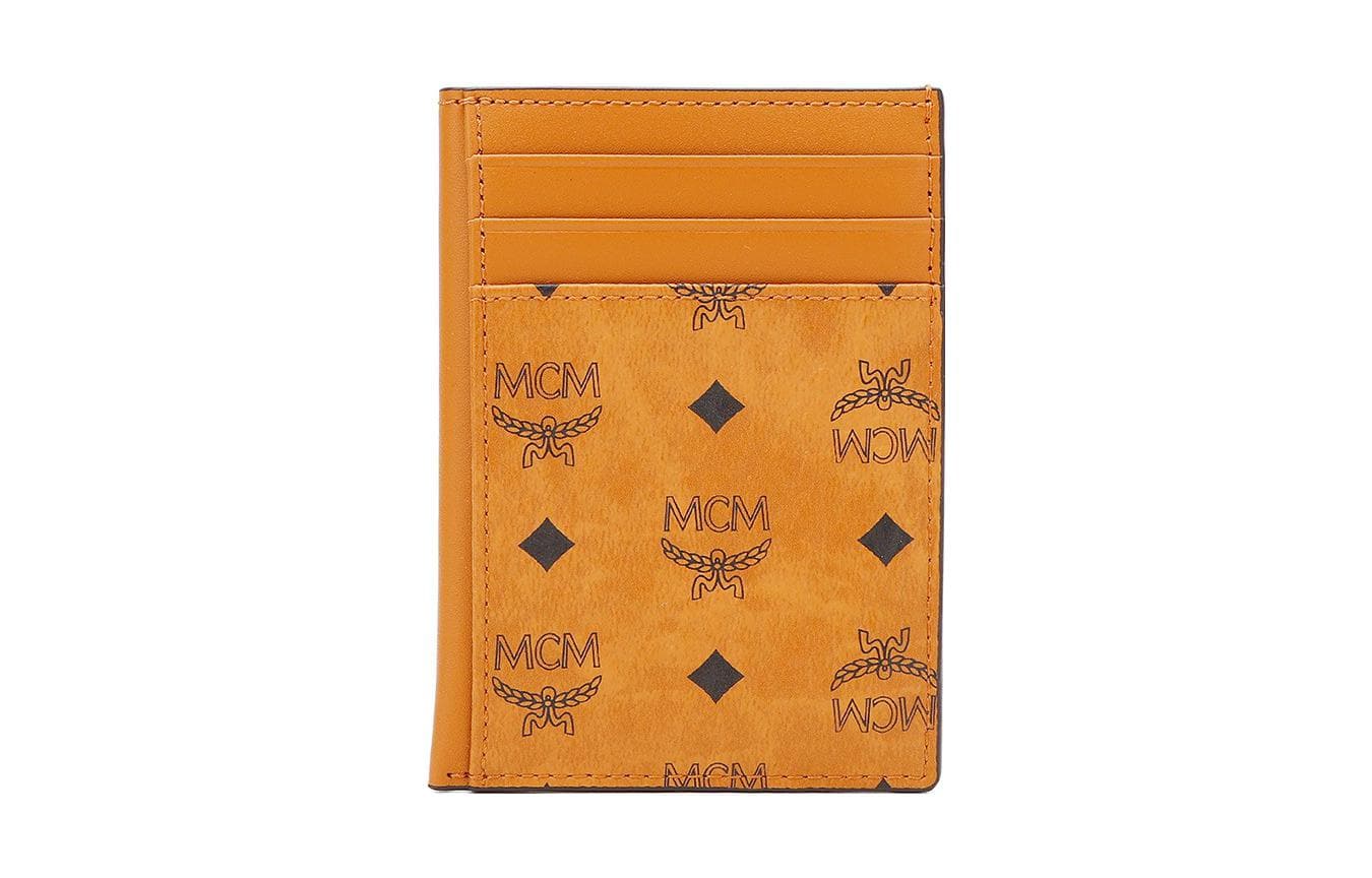 MCM Coated Canvas Card Holder Business Card Holder Card Holder Mini Cognac Basic Set (Bag+Dust Bag)