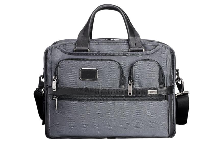 TUMI Polyester Laptop Bag, Briefcase, Shoulder Bag, Crossbody Bag, Handbag Medium Gray Basic Set (Bag+Tag)