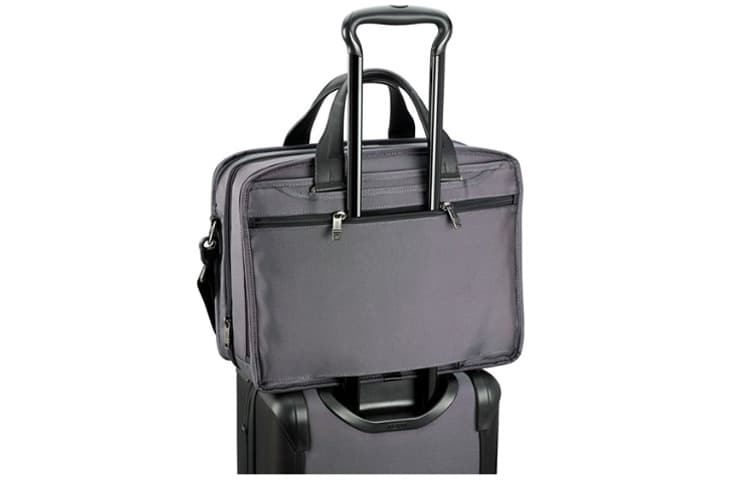 TUMI Polyester Laptop Bag, Briefcase, Shoulder Bag, Crossbody Bag, Handbag Medium Gray