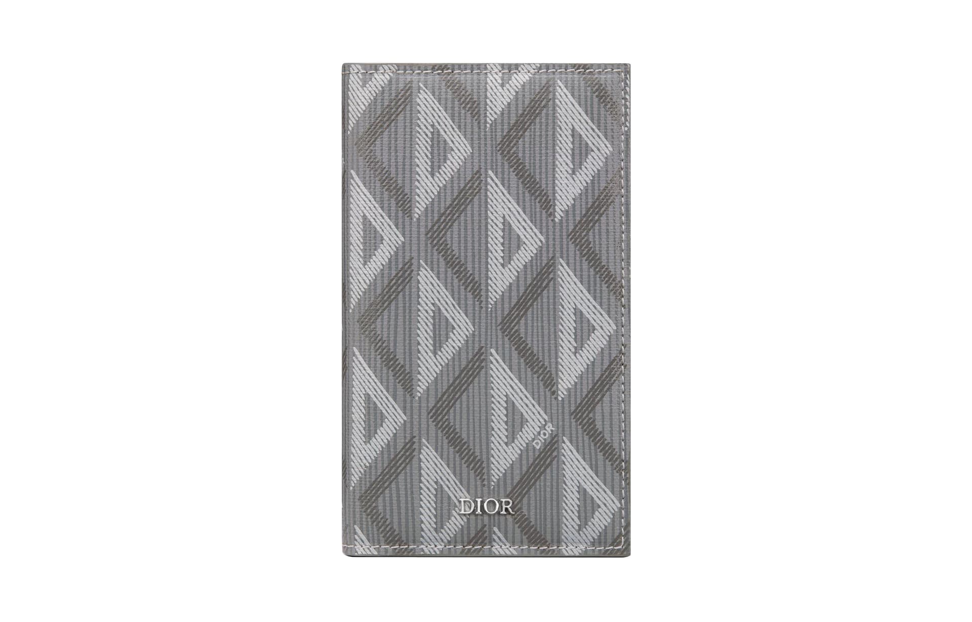 DIOR Canvas Card Holder Card Holder Gray Gift Set(Basic Set+Box+Shopping Bag)