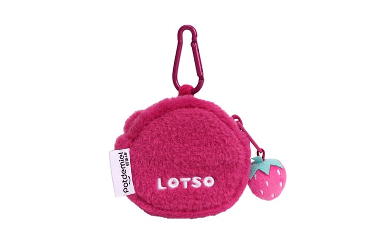 POTDEMIEL Plush Coin Purse Regular Rose Red