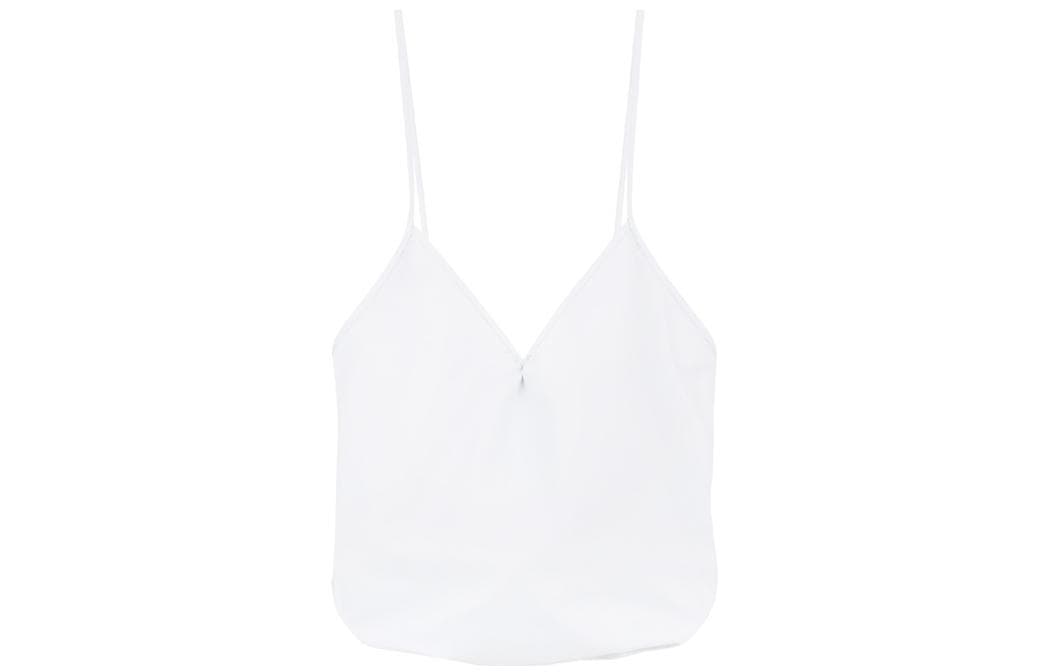 WE11DONE SS23 Camisoles White V neck Moderate Straight Fit