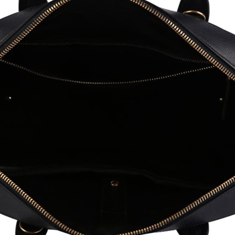 SAINT LAURENT Cow Portable One Shoulder Crossbody Briefcase Dark Blue