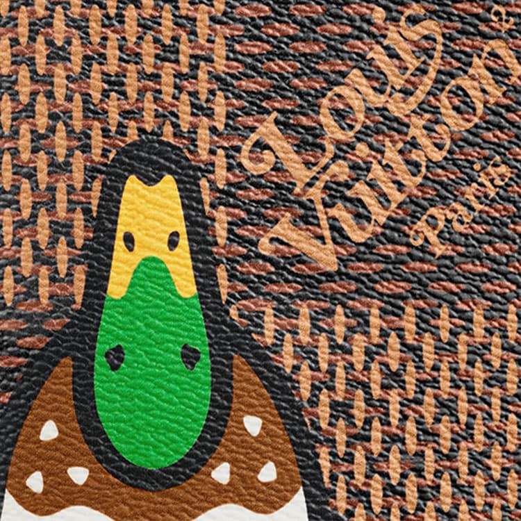 LOUIS VUITTON X Nigo Brazza Wallet Damier Ebene Giant Brown